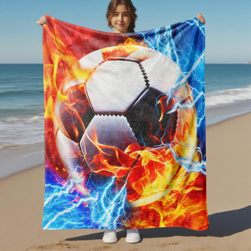 Fireball Lightning Outdoor Flannel Blankets, travel, Home Blankets, Suitable for All Seasons,Christmas Gifts. R1127228