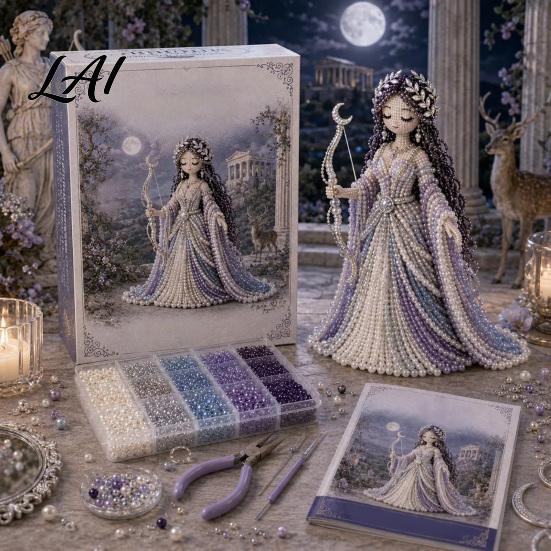 Divine Beaded Goddess Kit Kit 3D DIY Bead Craft Art Project with Colorful Beads for Adults Teens Women Handmade Gift Artistic Supplies