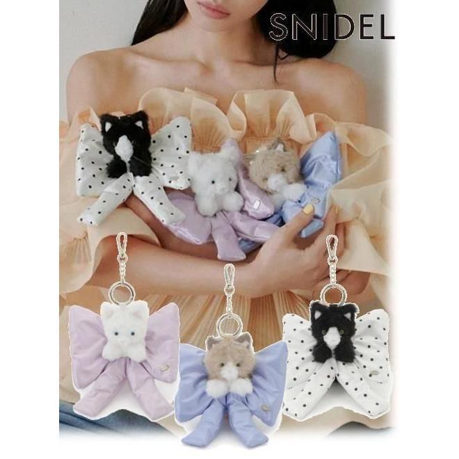 (10% OFF & 300 yen OFF for a limited time) snidel / Snidel Ribbon Scrunchie Cat Charm 26 Spring/Summer SWGG261609