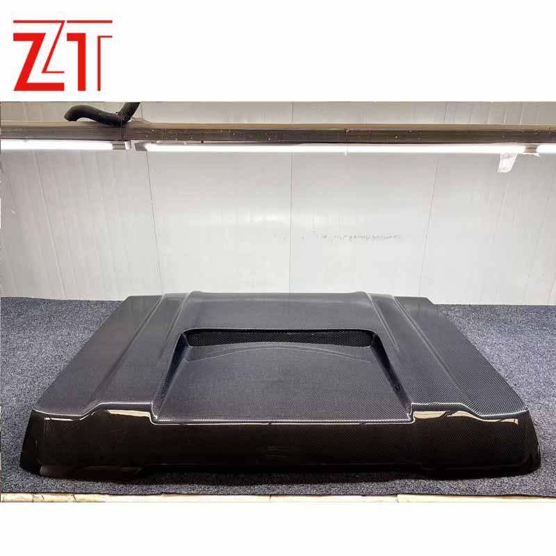 Carbon Fiber Hood Mod for Toyota LC71/76/78, Bright Finish, Double-Sided Installation