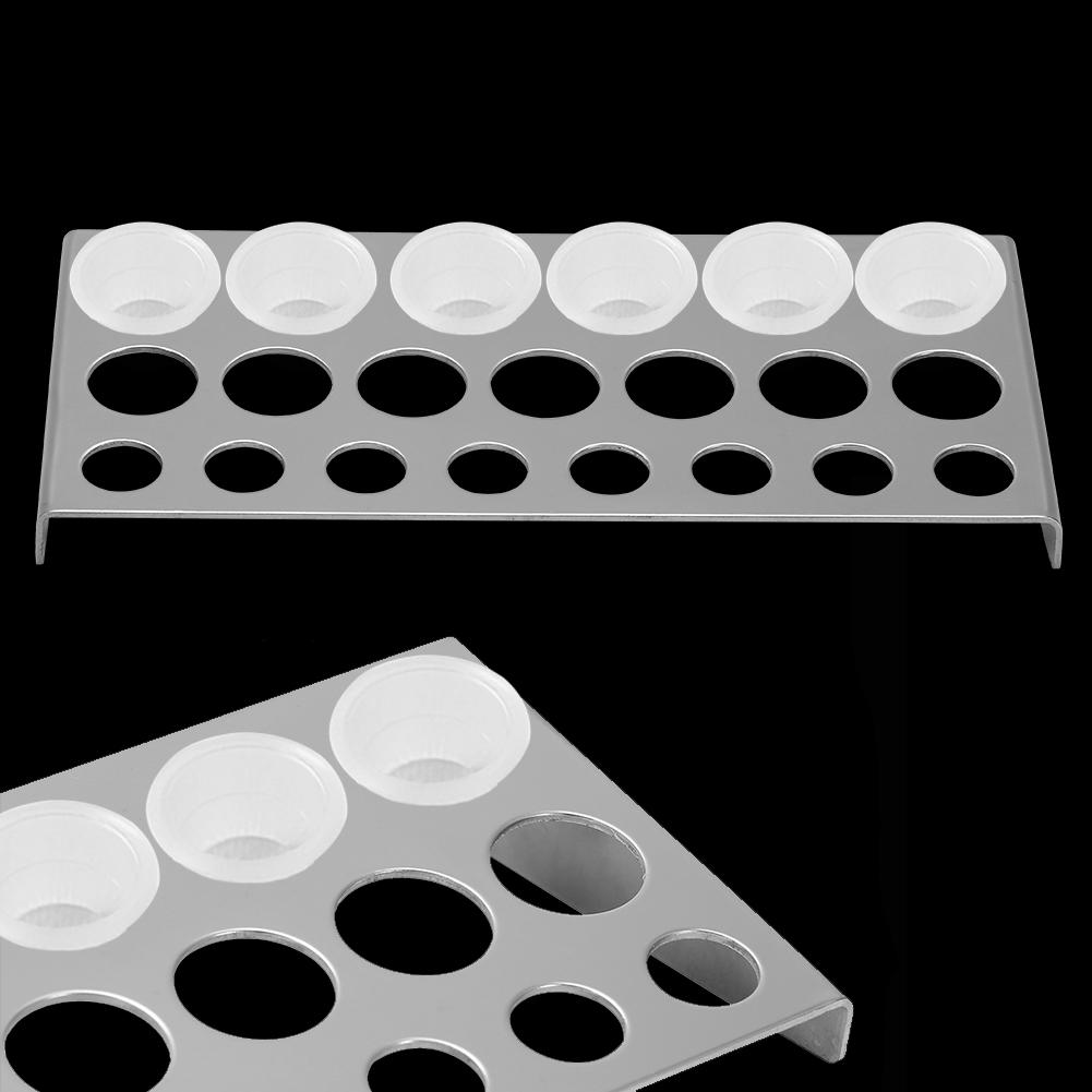 23 Holes Tattoo Pigment Ink Cap Cup Holder Stainless Steel Shelf Stand Tip Supply Tools Beauty