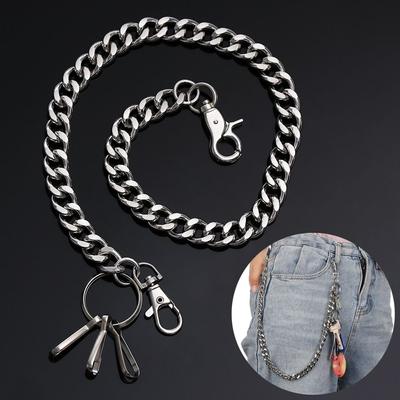 Key Chains Clip Hip Hop Jewelry Wallet Chain Belt Pant Jean Keychain Biker Link Thick Chain
