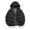 2026 Winter Youth Plaid Glossy Hooded Thickened Cotton Jacket for Couples