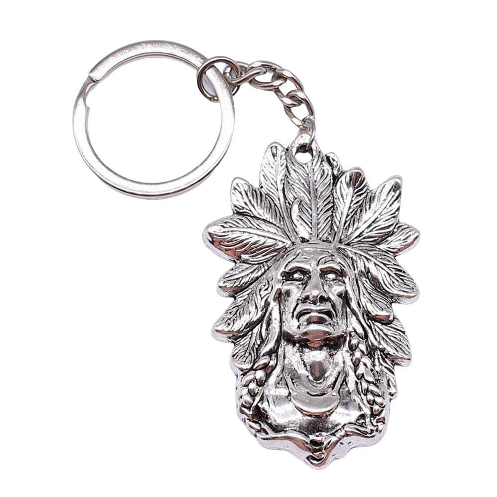Egyptský faraon Klíčenka s přívěskem Starověký faraon Hlavní amulet Kroužek 28 mm