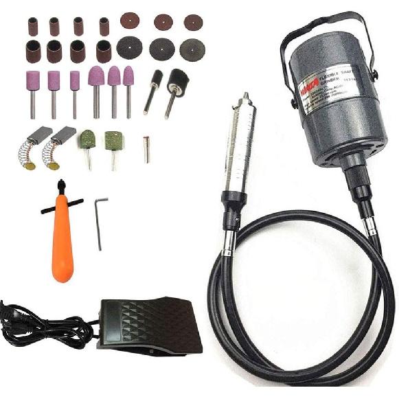 

Гибкий вал гравер роторный инструмент подвесной резьба многофункциональные инструменты для металлообработки, управление ножной педалью, 30 шт., для резьбы, полировки, сверления, 380W, 0.3-4mm Chuck