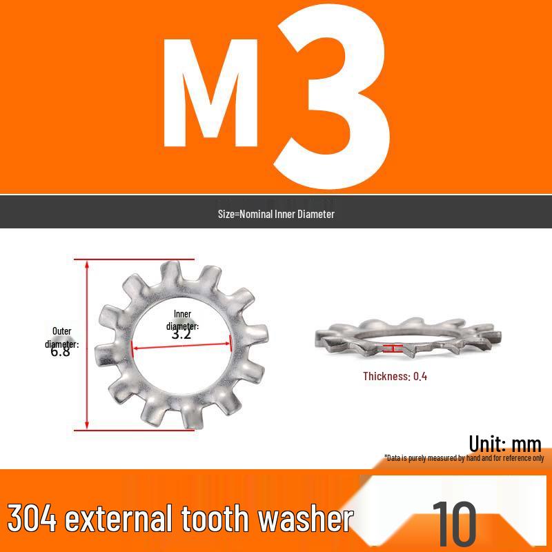 Iron Serrated Locking Washer Set with Anti-Loosening Shims