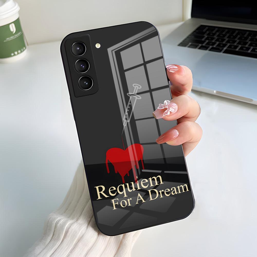 R-Requiem For A D-Dream Phone Case For Samsung A56 A36 A26 A16 A15 A25 A35 A55 A14 A34 A24 A54 Glass Case