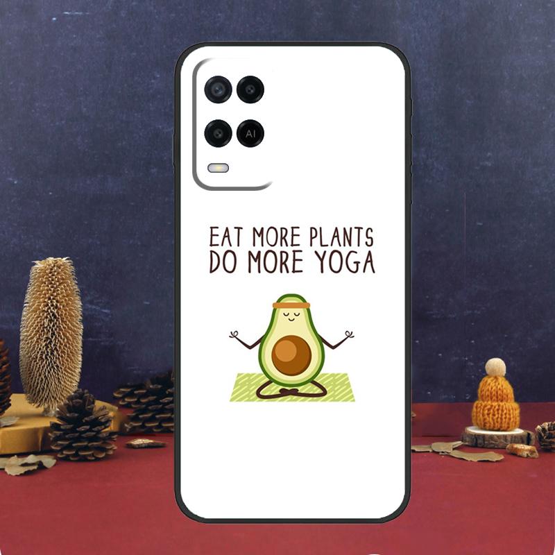 Avocado Yoga Funny Pattern Case For Oppo A5 Pro A6 A15 A18 A38 A58 A78 A98 A54 A74 A94 A17 A57 A80 A60 A40 A16 A76 A96