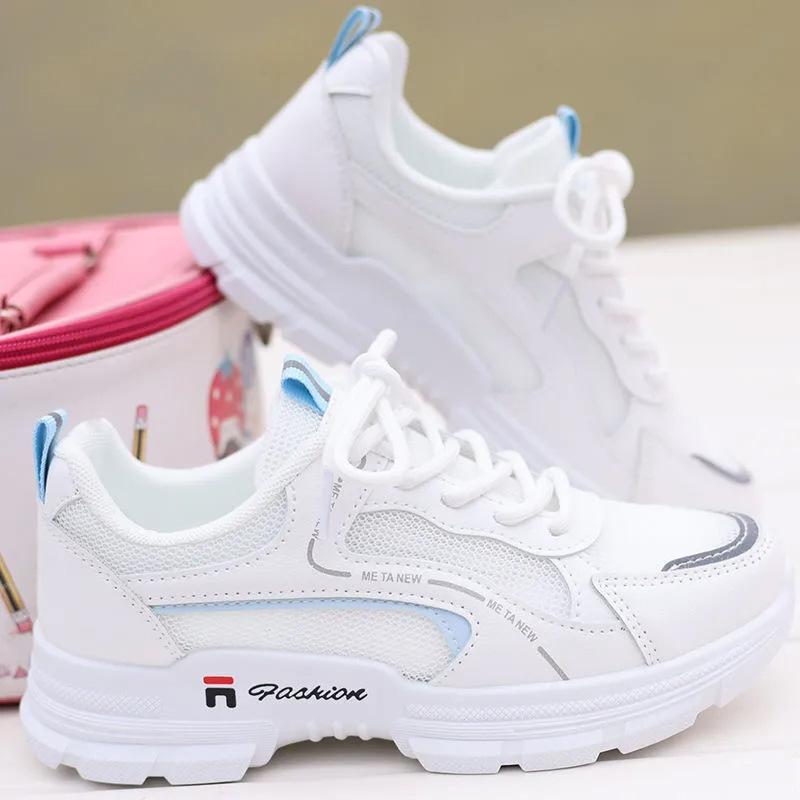 Daddy shoes girl 2025 spring and summer new fashion casual platform ins trendy thin mesh breathable sports shoes