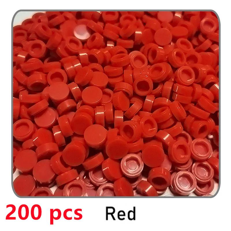 200 Pezzi Moc Piastrella Rotonda 1x1 98138 Fai da Te Basi Creative Mattoncini Classici Compatibili con Giocattoli a Particelle da Assemblare