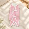 Pet Clothing AntiLicking Sleeveless Cat Recovery Garment with Tie Closures Safeguarding
