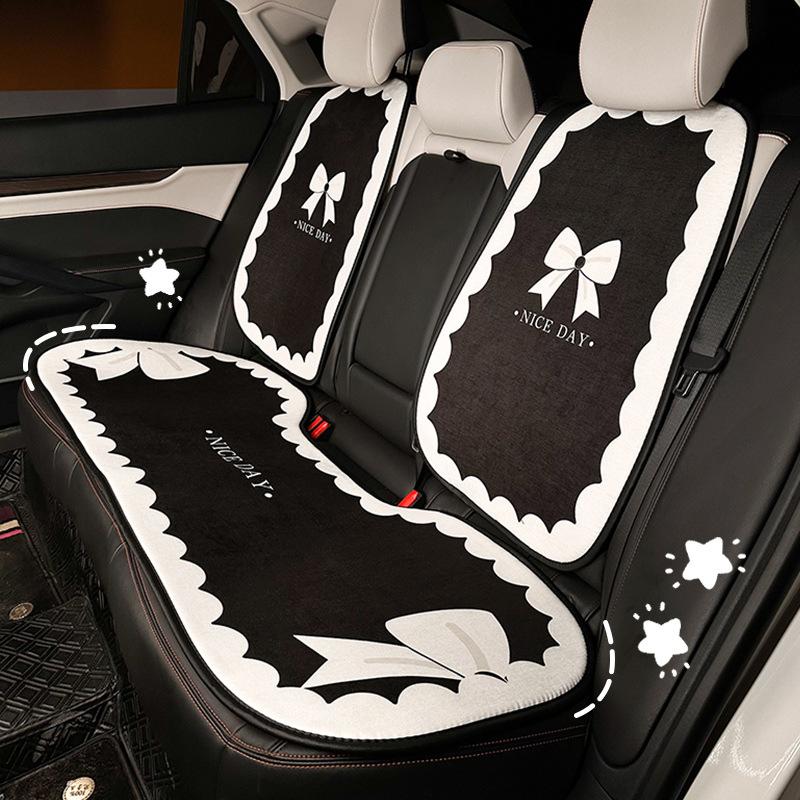 Car Seat Cushion Winter Plush Interior Seat Cover, Thickened for Autumn and Winter, Warm and Comfortable, Anti-slip Car Seat Cover