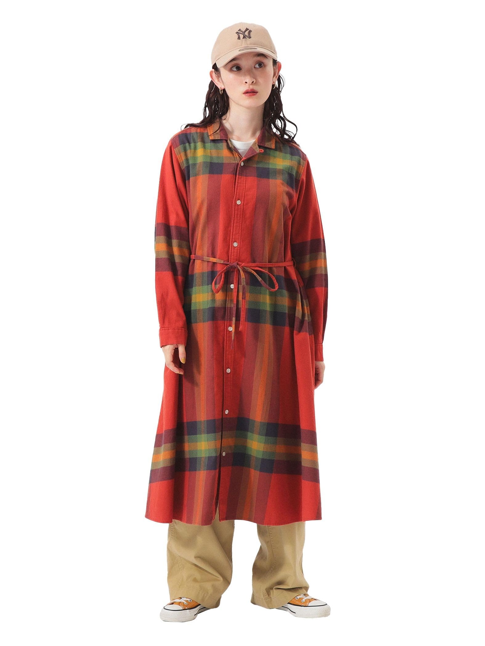 

Beams Boy Women s Big Tartan Dress, Orange 1