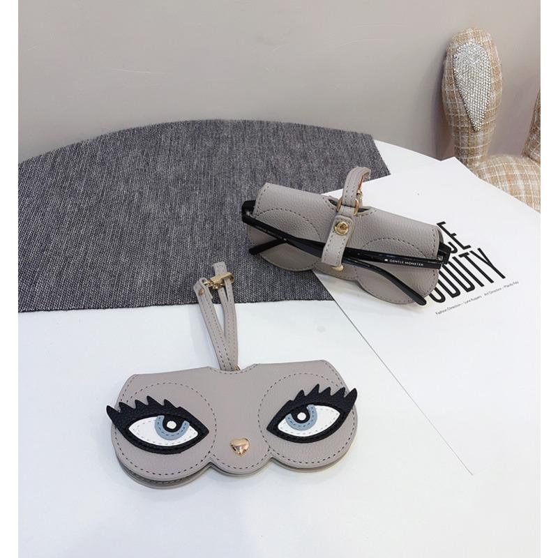 

1PC PU Sunglasses Bag Portable Eyeglass Case Sunglasses Protection Cover Cute Eyeglass Clip Simple Travel Eyeglass Bag