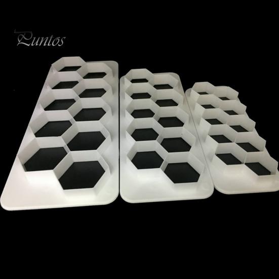 3 bucăți hexagon biscuiți ciocolată tăietor prăjituri fondant forme decorative bricolaj