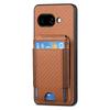 For Google Pixel 9a Case with Card Holder Kickstand Leather Back Cover