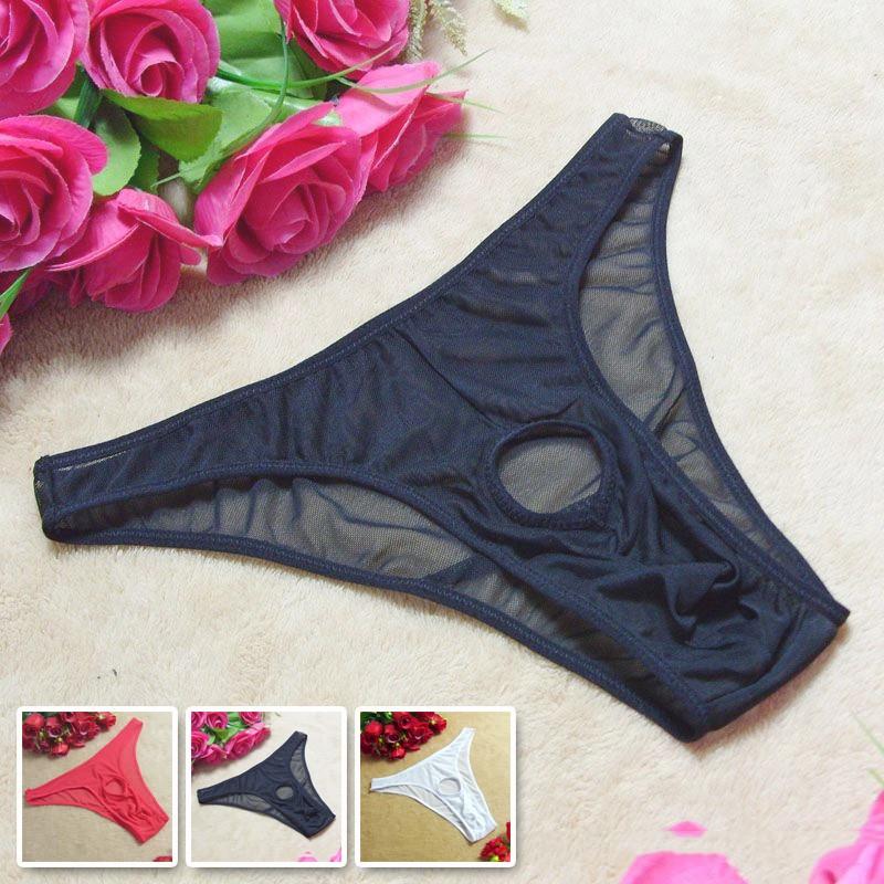 Mens Underpants Jockstrap Knicker Low Rise See-through