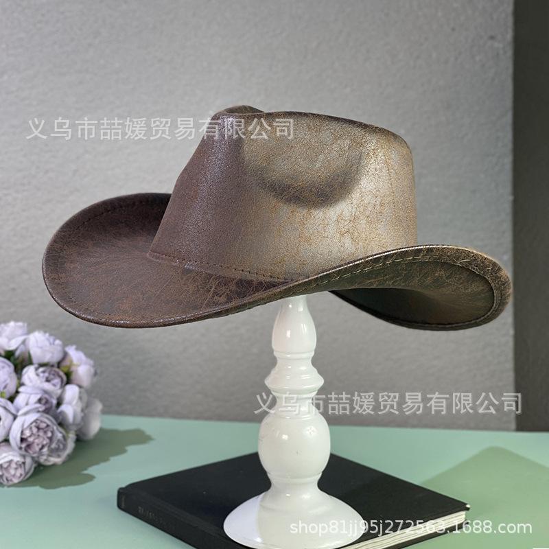 European and American Retro Texture Western Cowboy Hat Festival Stage British Top Hat New Trend Jazz Hat