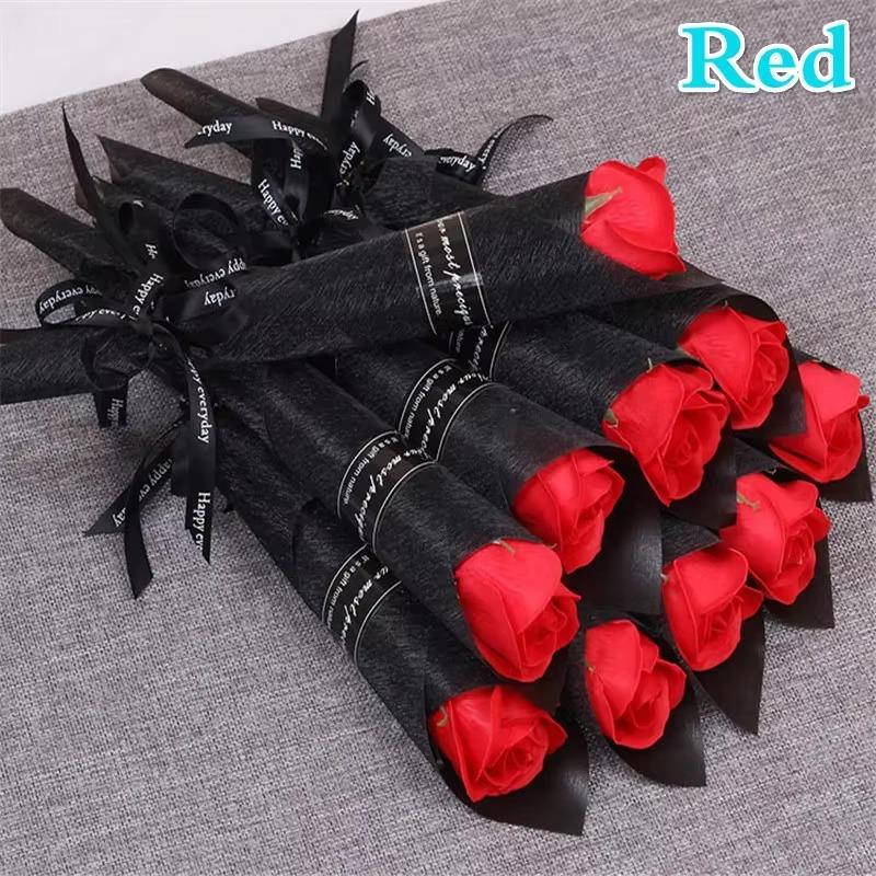 

10 шт. Мыльный цветок Роза Искусственный Цветочный Букет Многоцветные Розы Свадебные Цветочные Украшения Поддельные Искусственные Розы Цветы Декор красный