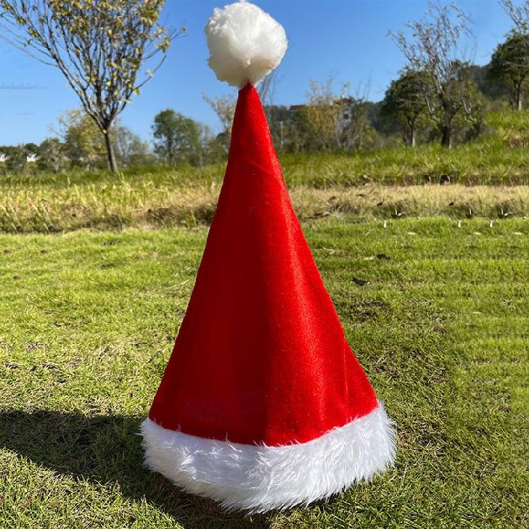 Christmas Hat Red Santa Hat Old Man Child Adult Xmas for Stage Performance Prop