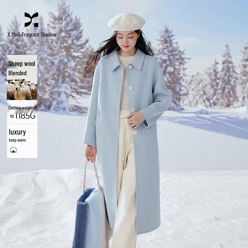 Women s Double-Sided Wool Blend Mid-Length Coat S