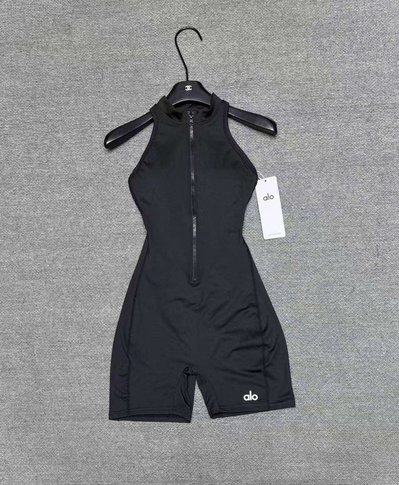 

Cross-Border Sports Jumpsuit: Sexy Zipper, V-Back, Peach Butt Fit, for High-Intensity Yoga and Fitness S чорний