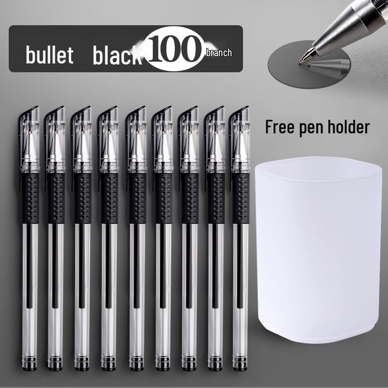 Lot de 200 stylos standard européen 0,5 mm: Stylos à bille à pointe fine à séchage rapide, noir et rouge, pour étudiants.