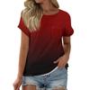Women's T Shirt Tee Printed Short Sleeve Pocket Daily Weekend Fashion Basic Round Neck Regular Top