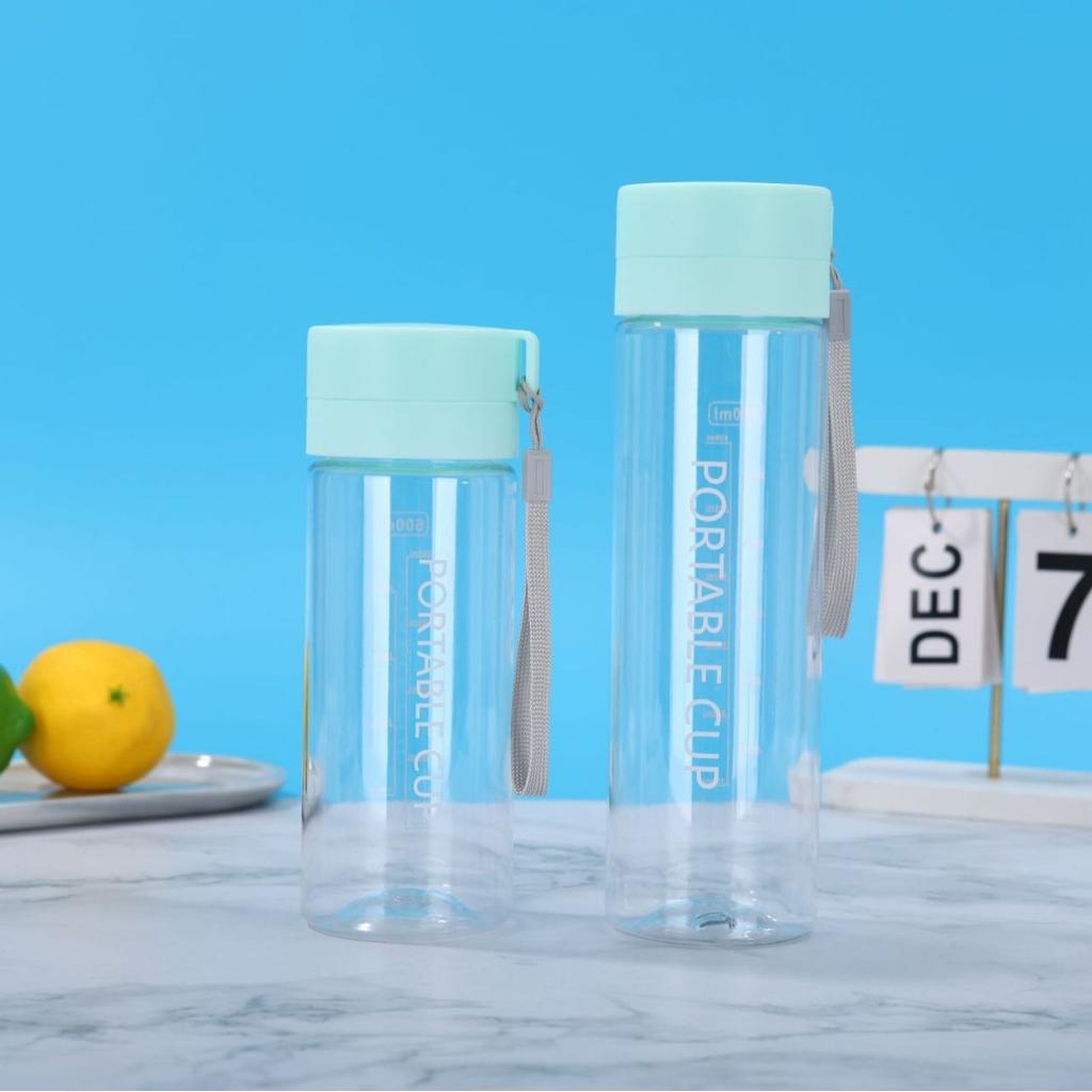 Water bottle double cover frosted plastic cup large capacity with tea leak sports kettle outdoor portable with lifting rope cup wholesale