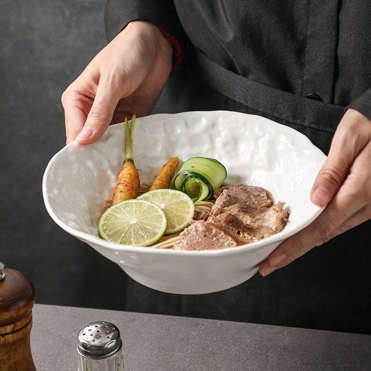 Doulidou Large Ceramic Soup & Salad Bowl - High-End Hotel Tableware