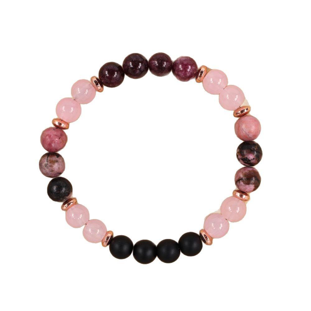 Natural gemstone Pomegranate Stone Bead Bracelet charm Women Garnet Charm Bangles Friendship Gift