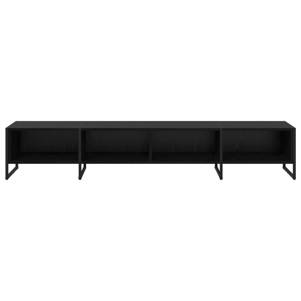 TV Stand Black Oak Effect 170.5 x 36 x 30.5 cm