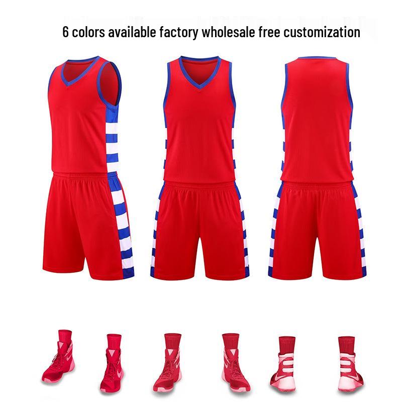

Quick-Dry Summer Basketball Uniforms: Tank Tops for College Students & Teens L колір синій океан