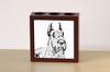Schnauzer I – Pen holder with a dog, desk organizer with a print | Art-Dog