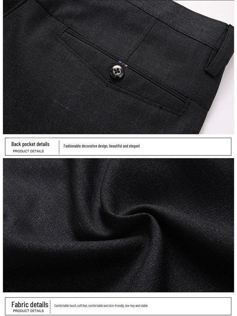Men's Thickened Velvet Loose Straight Casual Trousers for Autumn & Winter - Ideal for Middle-Aged & Older Adults
