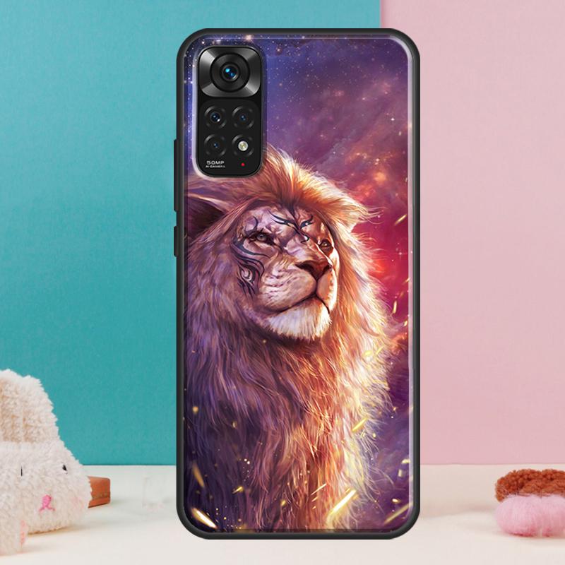 Löwen-Kunst-Hülle für Xiaomi Redmi Note 14 13 Pro 12 11 9 10 9S 10S 11S 12S Redmi 14C 13C 10C 12C Abdeckung