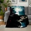 Vampire Gothic Castle Wall Art Print PosterBlanket Flannel Throw Blanket for Sofa, Bed, Travel, Camping, Office, Couch, Chair