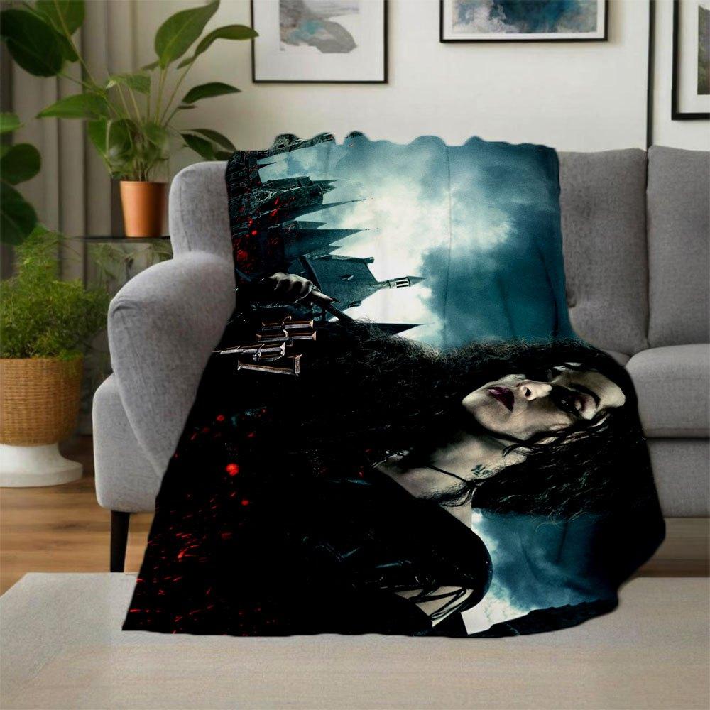 Vampire Gothic Castle Wall Art Print PosterBlanket Flannel Throw Blanket for Sofa, Bed, Travel, Camping, Office, Couch, Chair