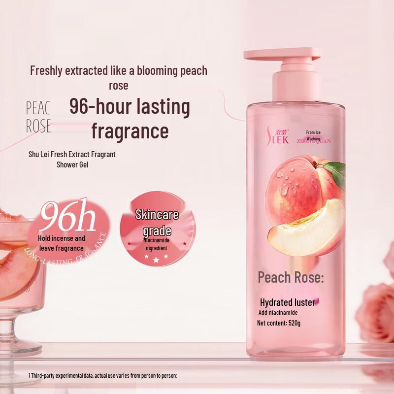 Slek Hydrating & Luminous Peach Rose Scented Shower Gel