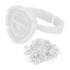 100pcs Lash Glue Holder Ring Cup Eyelash Extensions Quick Blossom Cup Lash Organizer ToolWhite