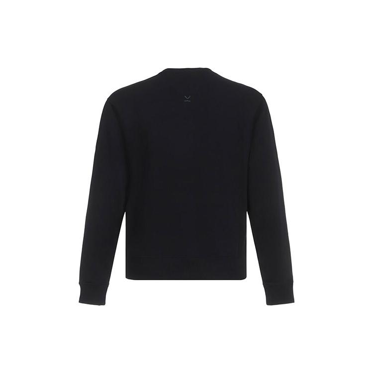 KENZO Letter Logo Sweatshirts Men's Black Crew Neck Moderate FA65SW0004MD-99