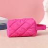 Cotton Makeup Bag Zipper Closure Large Capacity Cosmetic Pouch Cotton Check Lining Small Items Makeup Case