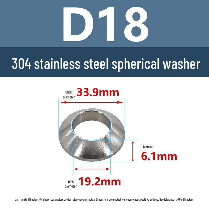 304 Stainless Steel Spherical Tapered Gasket - Concave-Convex Combination