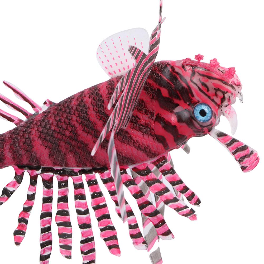 Aquarium Artificial Simulated Silicone Lionfish Luminous Ornament Fish   Decoration