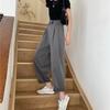Pants Women All-match Basic Summer BF Style Minimalist Ladies Ankle-Length Trousers Wide-leg Chic Leisure Popular Womens Pant