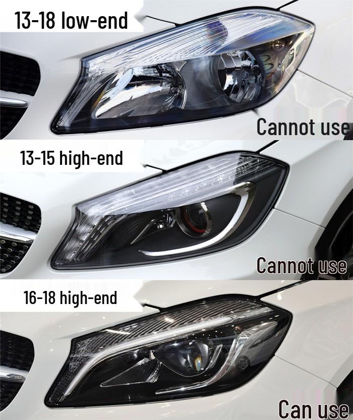 Mercedes-Benz A-Class W176 Headlight Rear Housing - Black Plastic Shell (2017-2018 Models)