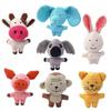Pet Plush Squeaky Toy Assorted Cartoon Shapes Corduroy Molar Interactive Boredom Relief Dog Chew Toy