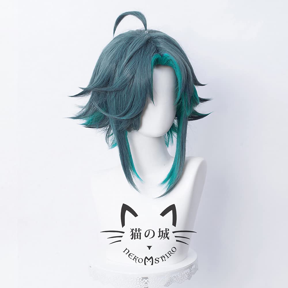 Genshin Impact Xiao Cosplay Wig, Anime, Heat Resistant, Costume Accessory, Parties, Events, Costume, Includes Wig Net
