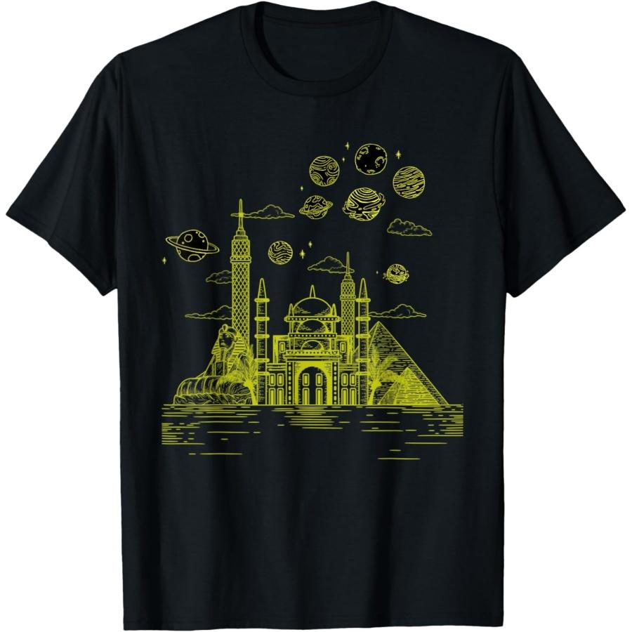 

Universe Egypt Astronomy Egyptian Sphinx Pyramids Science T-Shirt XXXXXL чорний