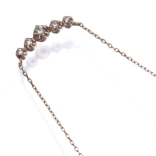 Used Canal 4 Necklace Diamond K10PG #196674
